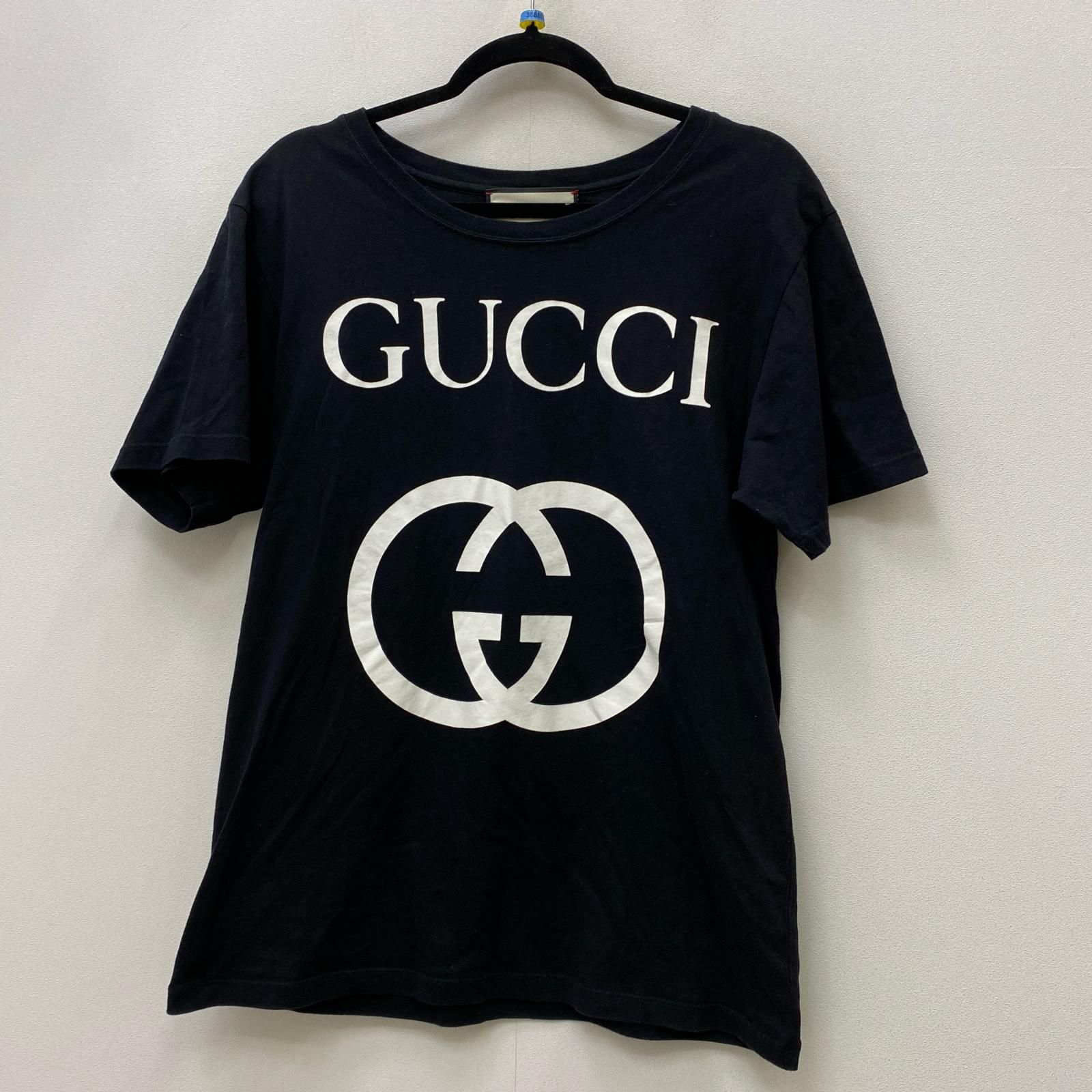 【加古川店】 中古 GUCCI | グッチ 半袖Ｔシャツ インターロッキングG クルー 493117 ブラック サイズ：XS 【108】
