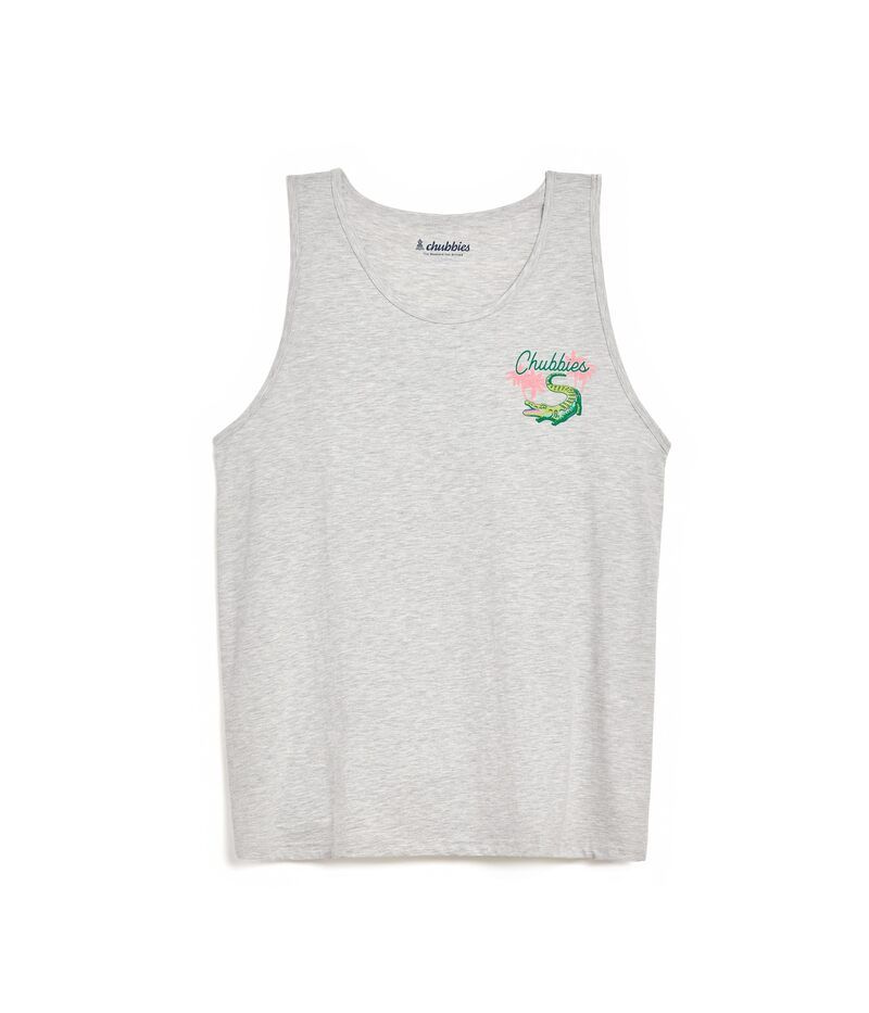 チャビーズ メンズ トップス シャツ グラフィック Chubbies The Gatorglade non Pocket Graphic Tank Light GreyHeat グレー