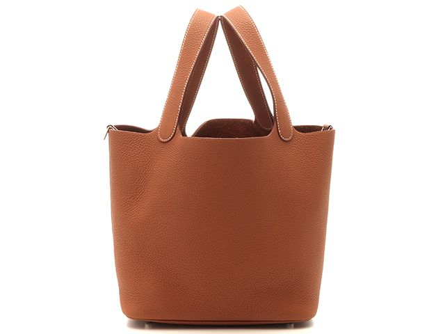 HERMES エルメス ピコタンロックMM ハンドバッグ トリヨンクレマンス ゴールド/SV K刻印 ユニセックス【中古】472