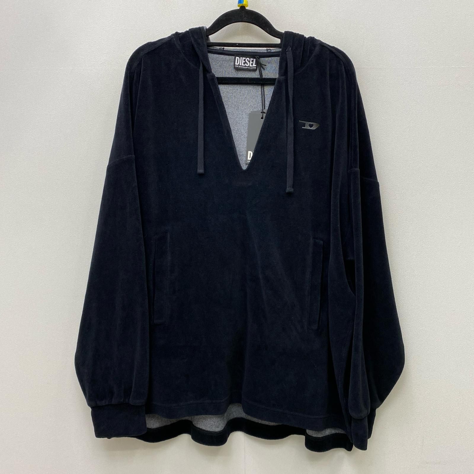 【加古川店】 中古 DIESEL | ディーゼル パーカー ?スリットVネック ブラック サイズ:XS 【102】