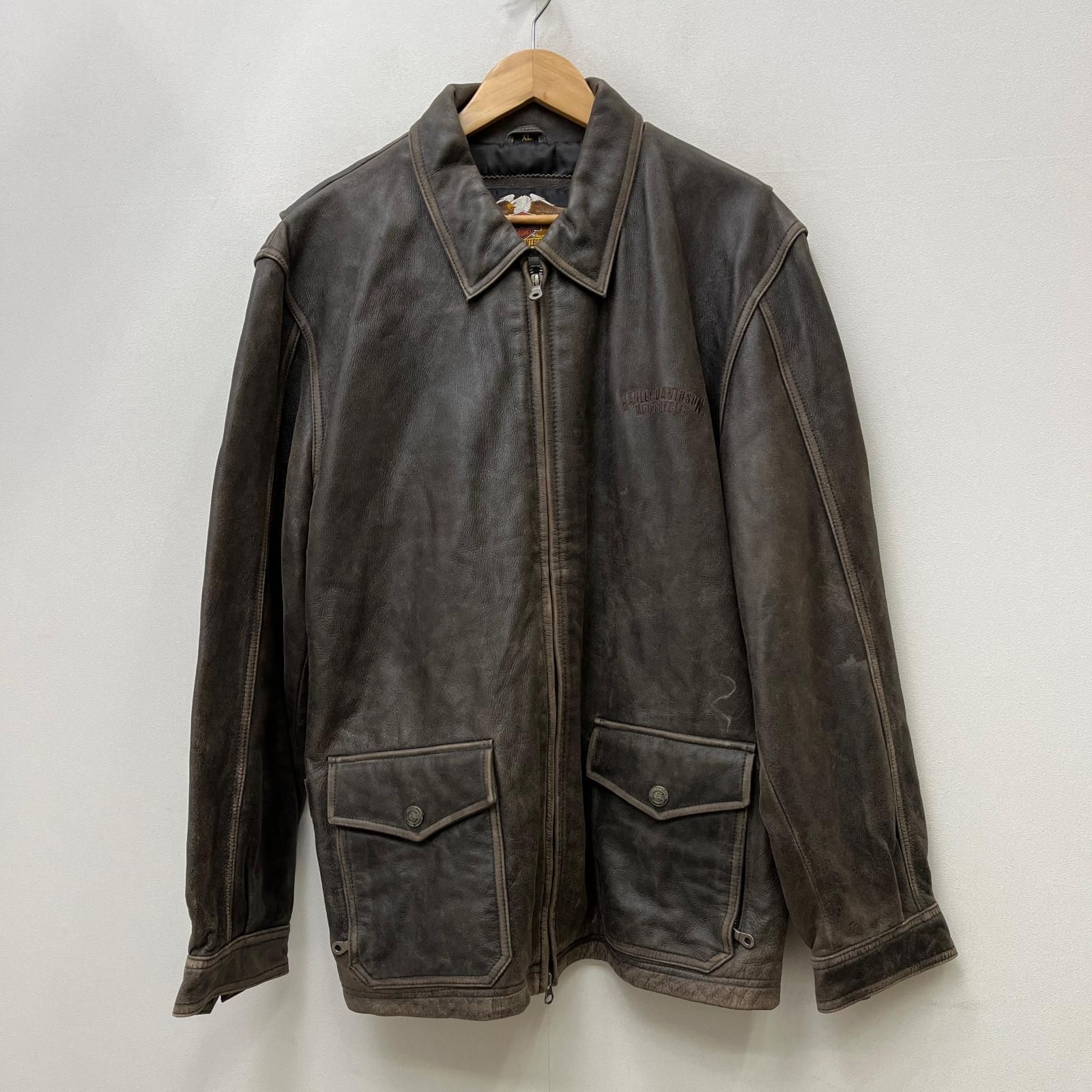 【加古川店】 中古 HARLEY-DAVIDSON | ハーレーダビットソン レザー ブラウン サイズ：XL 【93】