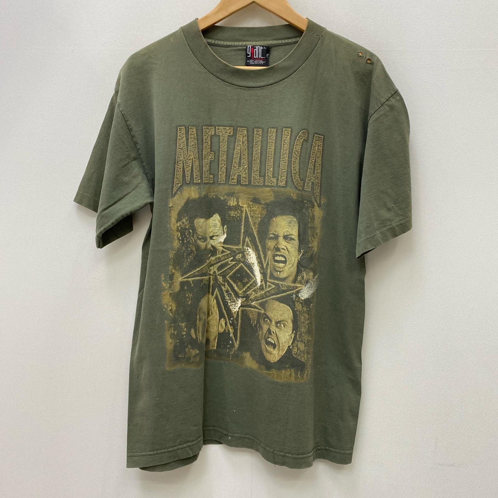【加古川店】 中古 半袖Ｔシャツ METALLICA POOR TOURING ME カーキ 【101】