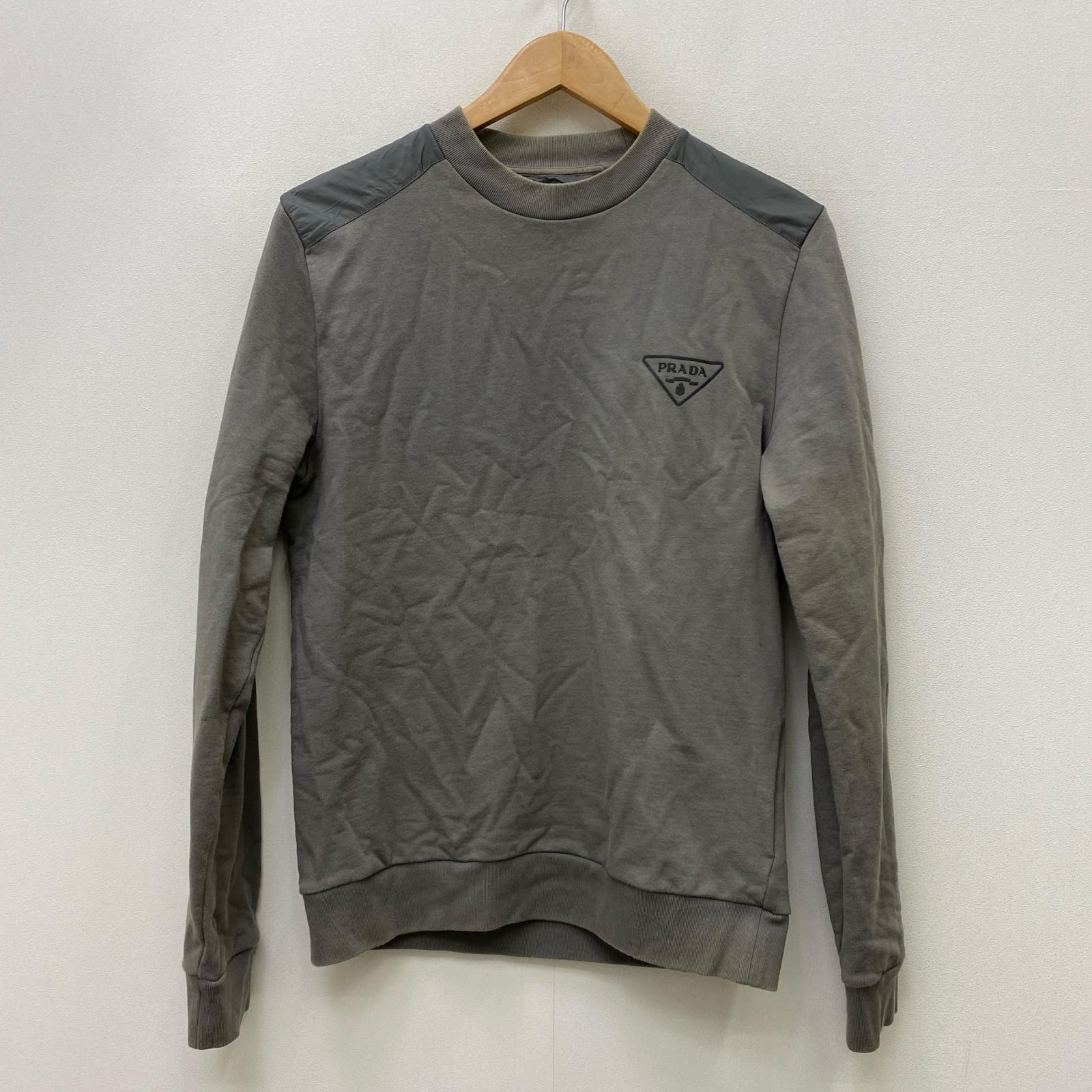 【加古川店】 中古 PRADA | プラダ スウェット ﾄﾗｲｱﾝｸﾞﾙﾛｺﾞﾌﾟﾚｰﾄ UJL21A R212 カーキ サイズ：S 【108】