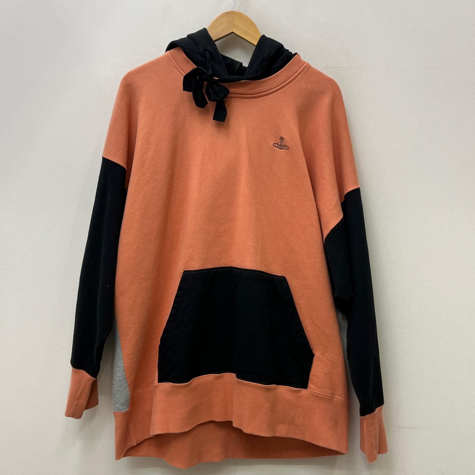 【加古川店】 中古 Vivienne Westwood MAN | ヴィヴィアンウエストウッドマン パーカー カラーブロッキングフーディー VW-J2-72964 オレンジ サイズ：46 【108】