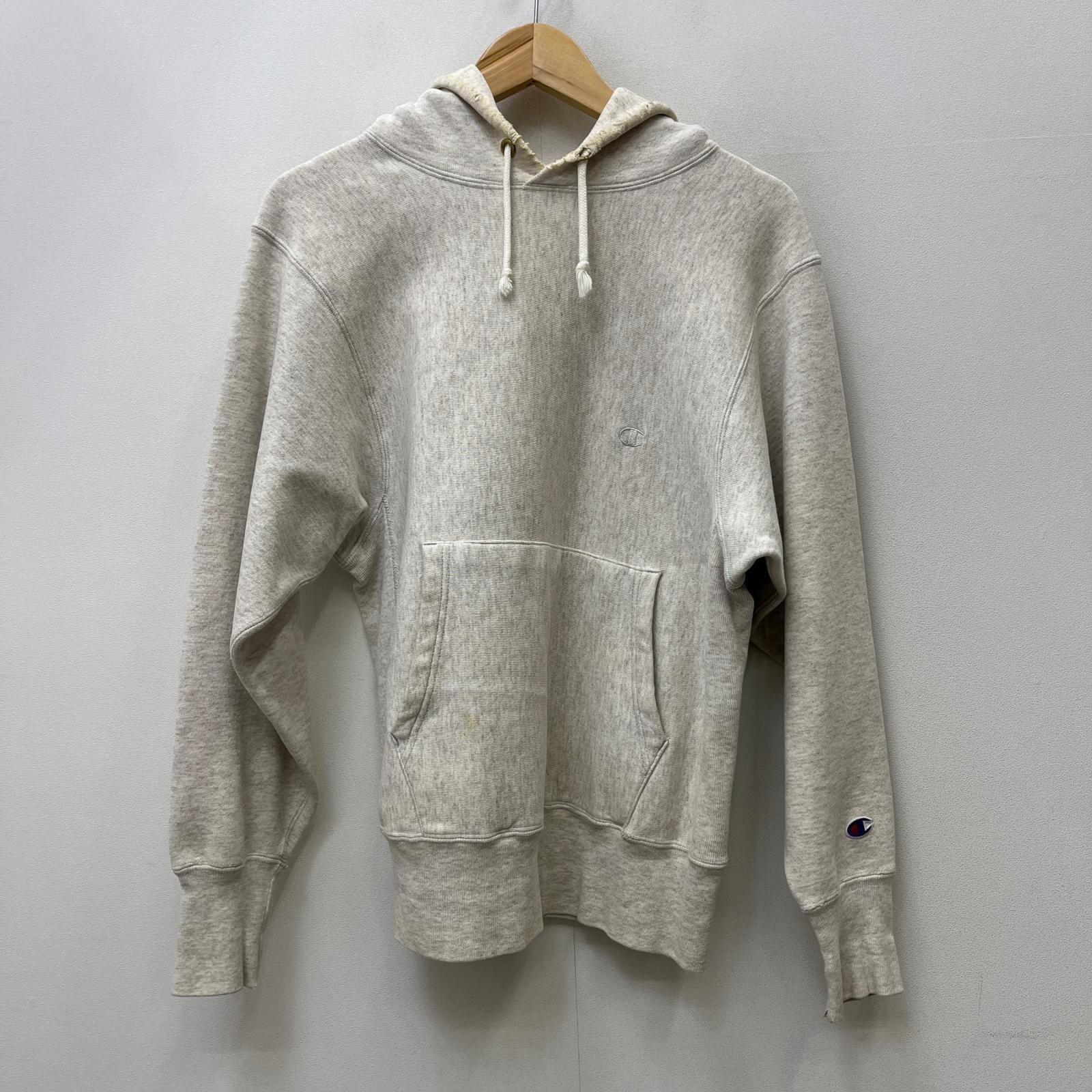 【加古川店】 中古 Champion | チャンピオン パーカー reverse weave:目あり　刺繍タグ グレー サイズ：M 【101】