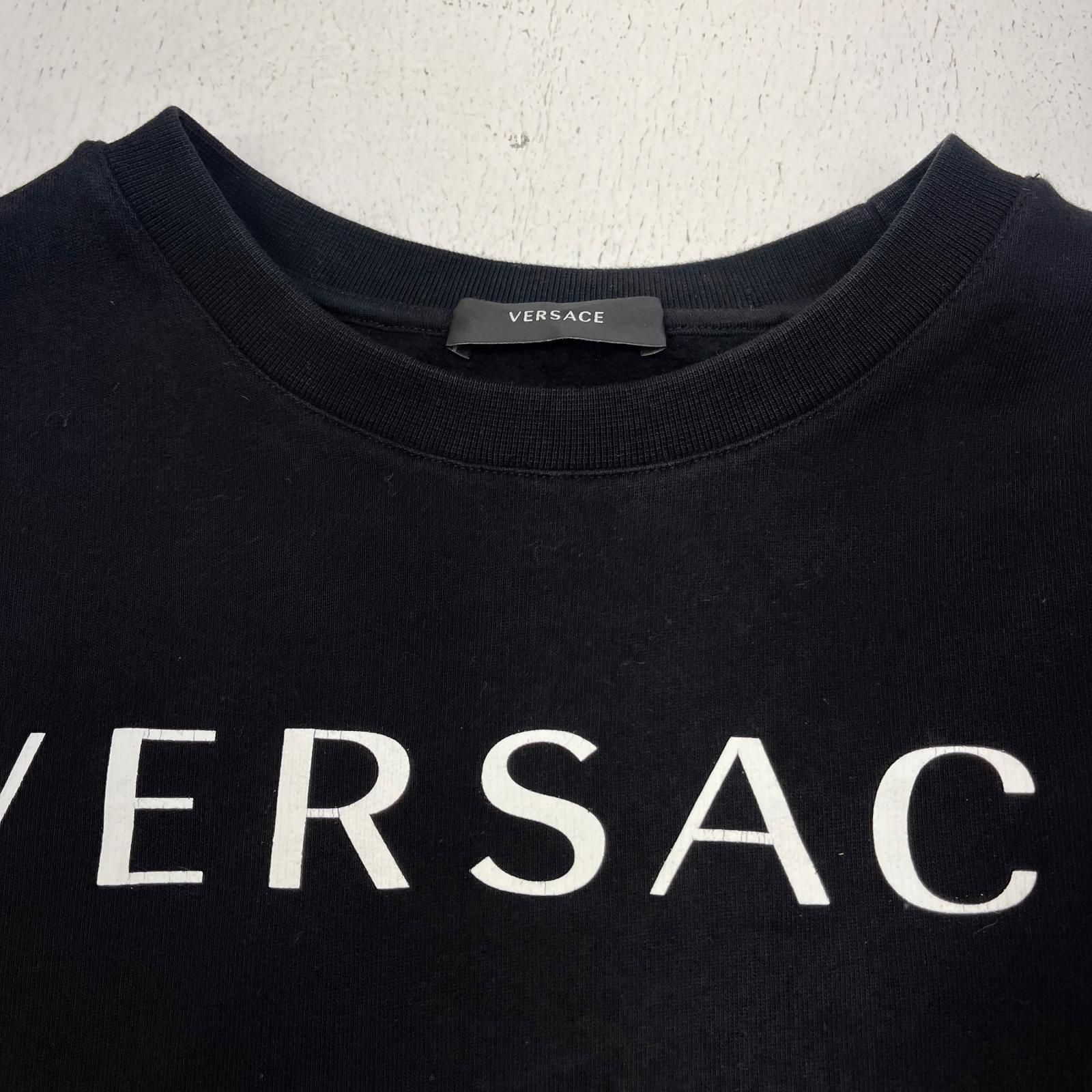 【加古川店】 中古 VERSACE | ヴェルサーチ スウェット ロゴスウェットシャツ　国内正規品 1008283 1A05926 ブラック サイズ：XL 【108】 加古川店】 中古 VERSACE | ヴェルサーチ スウェット ロゴスウェット
