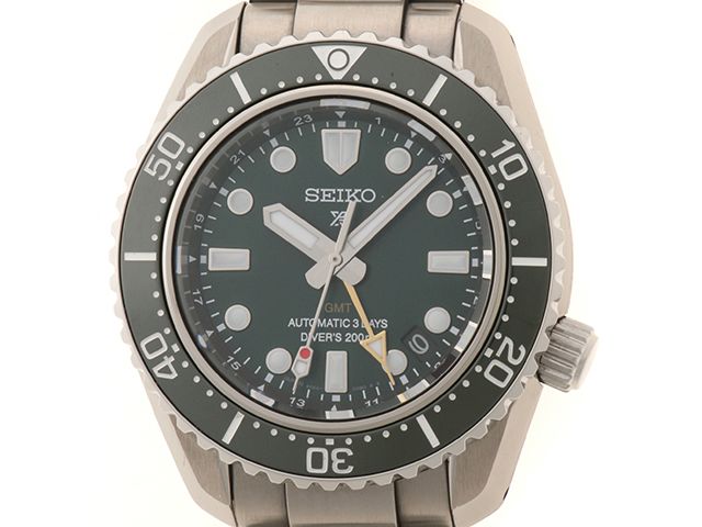 SEIKO セイコー プロスペック ダイバースキューバ SBEJ009 腕時計 ステンレススチール グリーン文字盤 自動巻き メンズ【中古】472