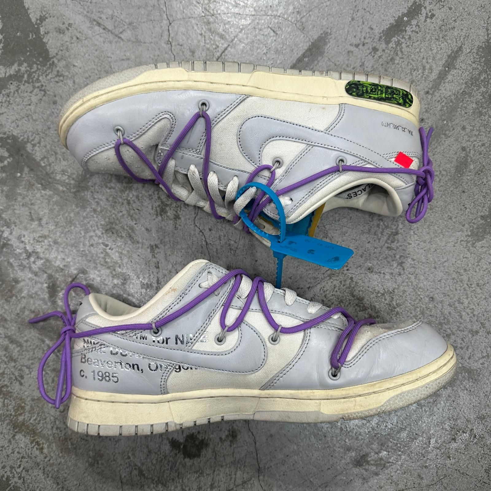 国内正規 NIKE × OFF-WHITE Dunk Low Sail/Neutral Gray ダンクロー 