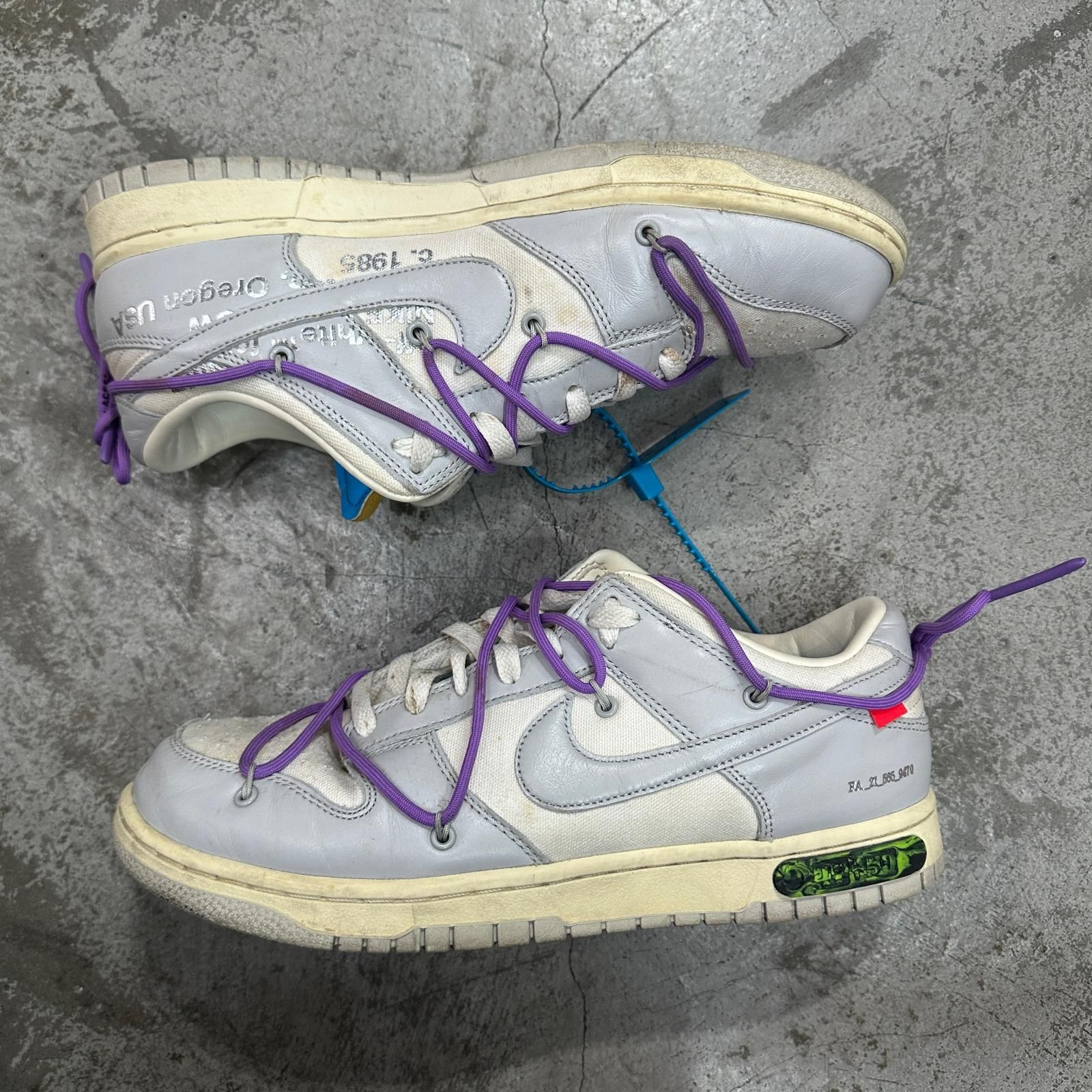国内正規 NIKE × OFF-WHITE Dunk Low Sail/Neutral Gray ダンクロー 