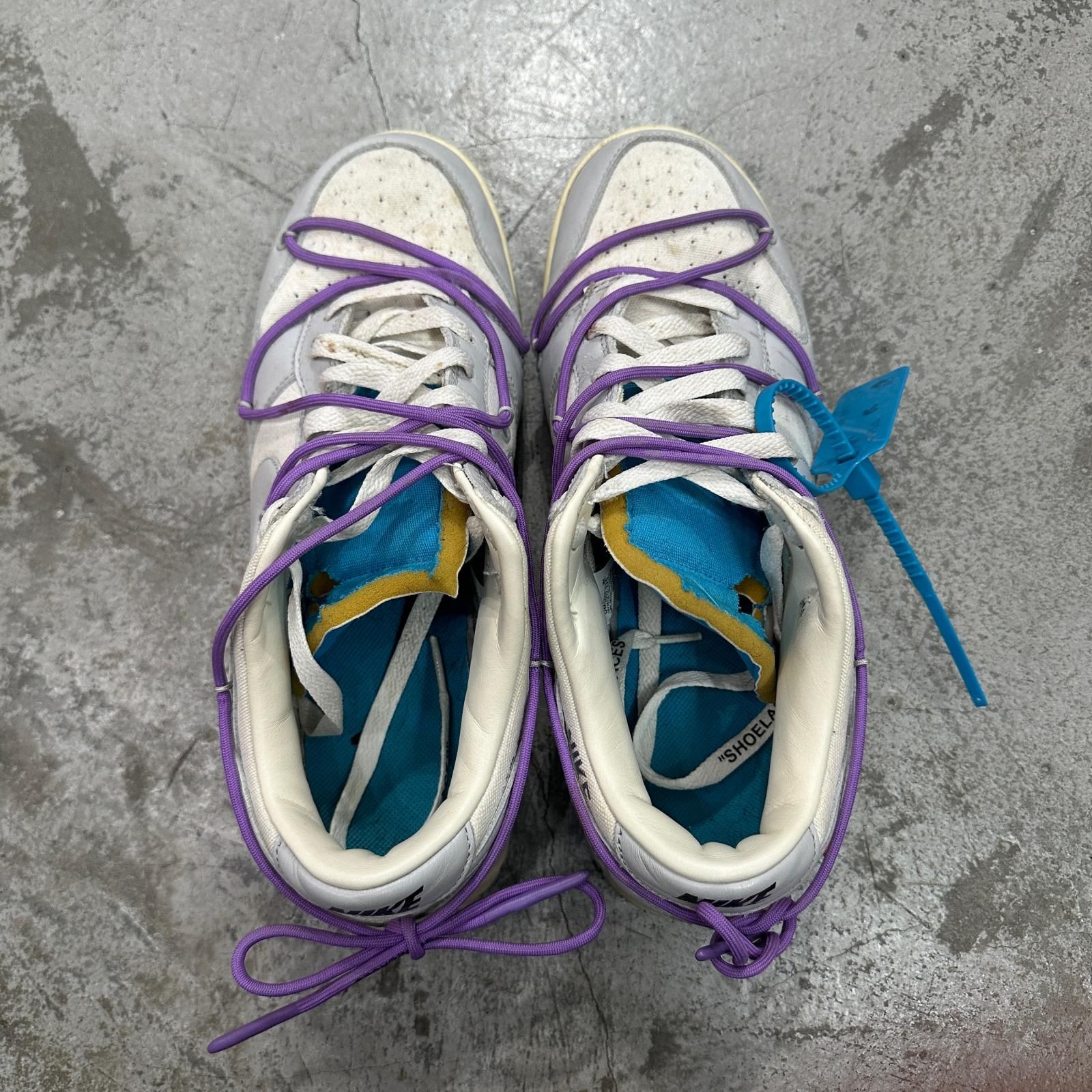 国内正規 NIKE × OFF-WHITE Dunk Low Sail/Neutral Gray ダンクロー 