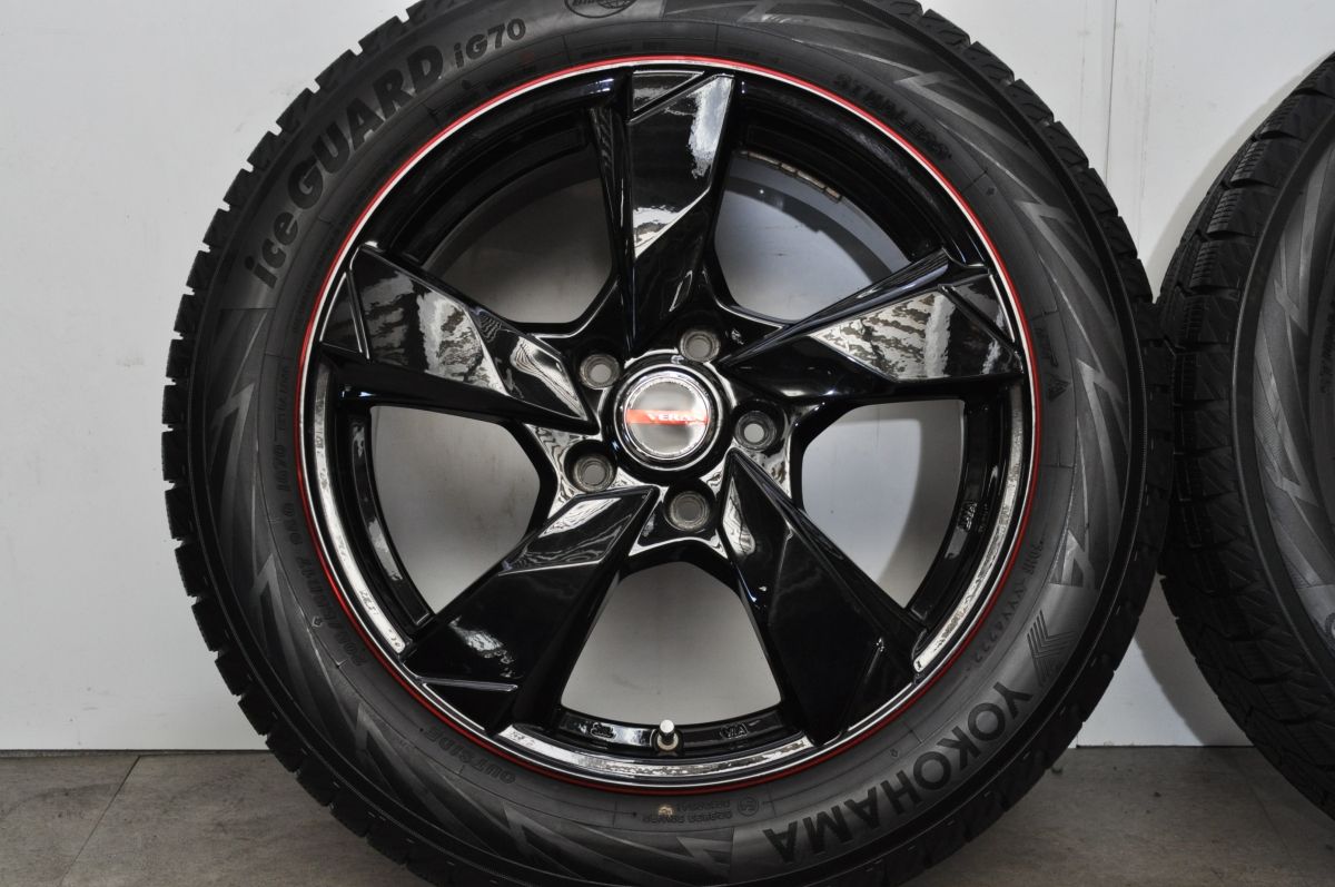 美品 バリ溝】PREMIX VERAN V 17in 7J +47 PCD114.3 ヨコハマ アイス 