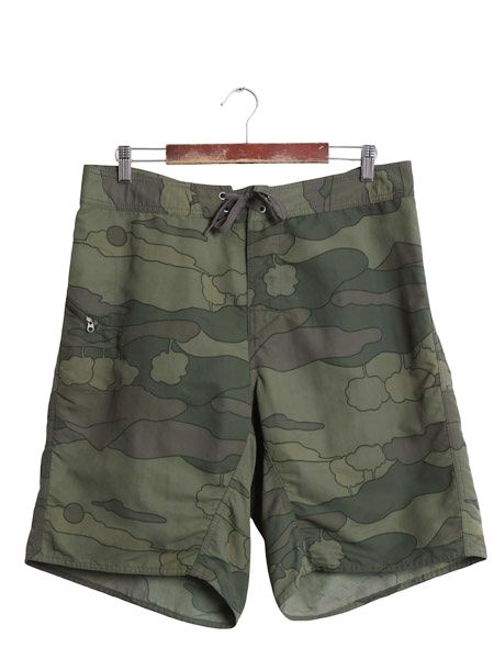 パタゴニア ウェーブ フェアラー ボード ショーツ メンズ 35 / 08年製 迷彩 総柄 ナイロン スイム ショートパンツ 短パン 海パン 水陸両用