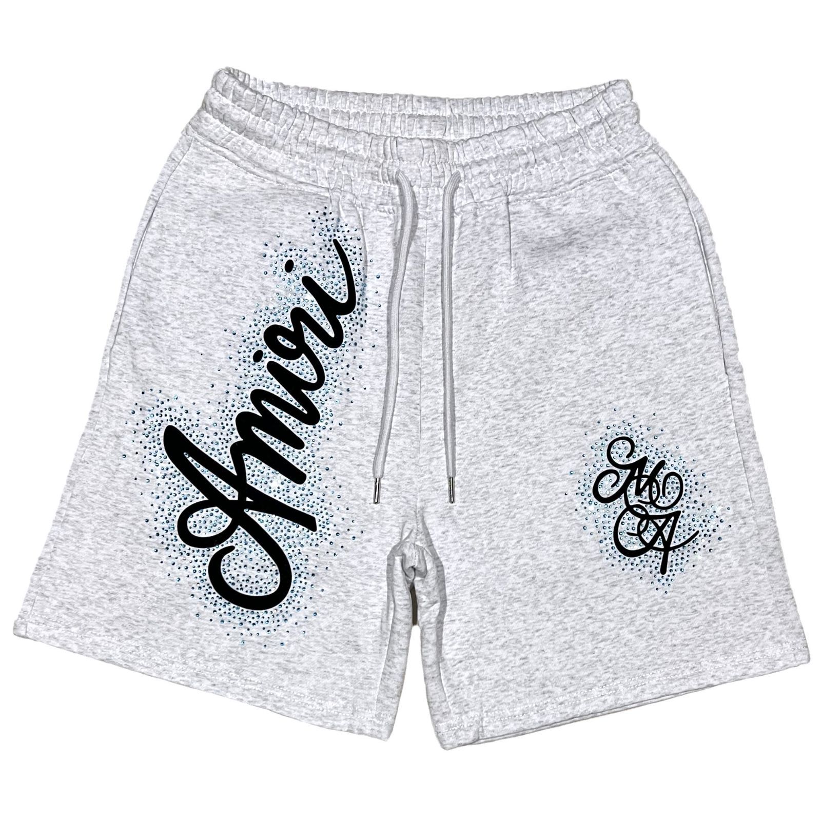 AMIRI アミリ ラインストーン ロゴ ショートパンツ