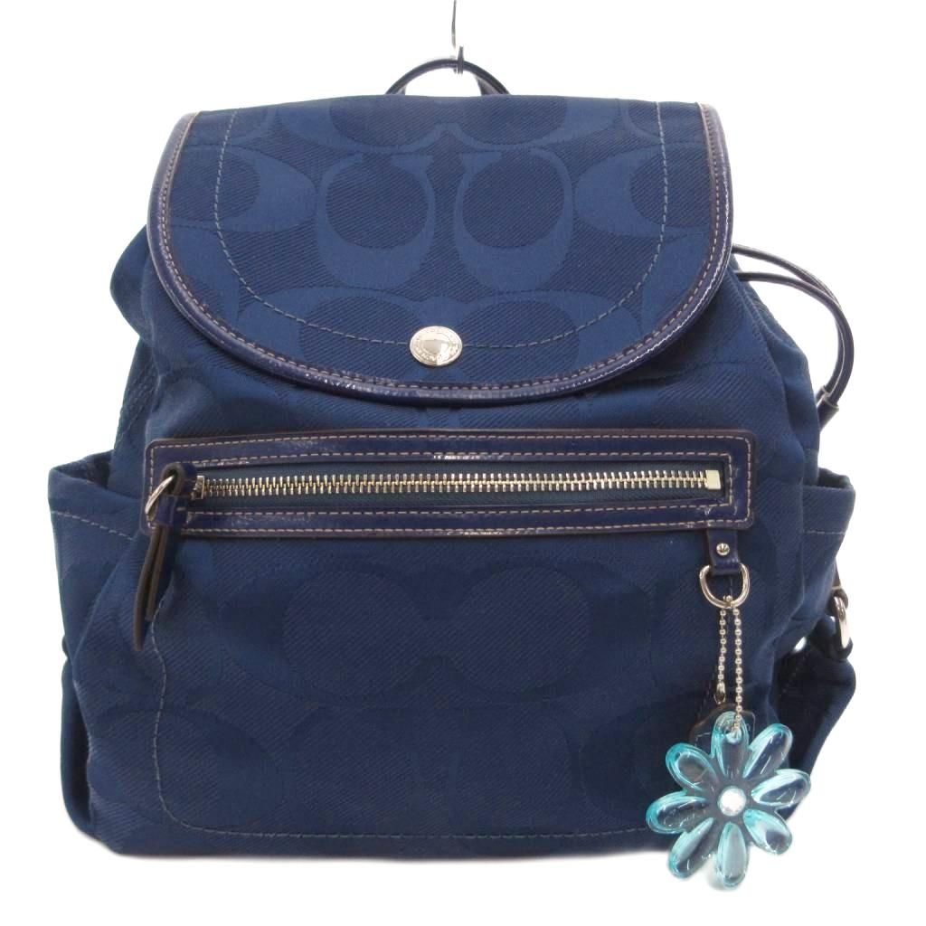 コーチ COACH リュックサック デイバッグ シグネチャー キャンバス 紺 ネイビー F16548 /FF ■GY18
