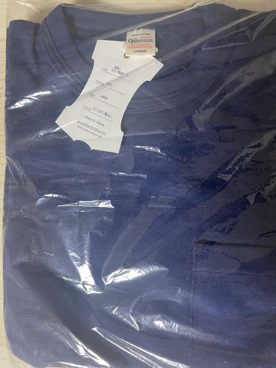 ウエアハウス Lot 4601 ループウエア ウエアハウス Tシャツ ネイビ L