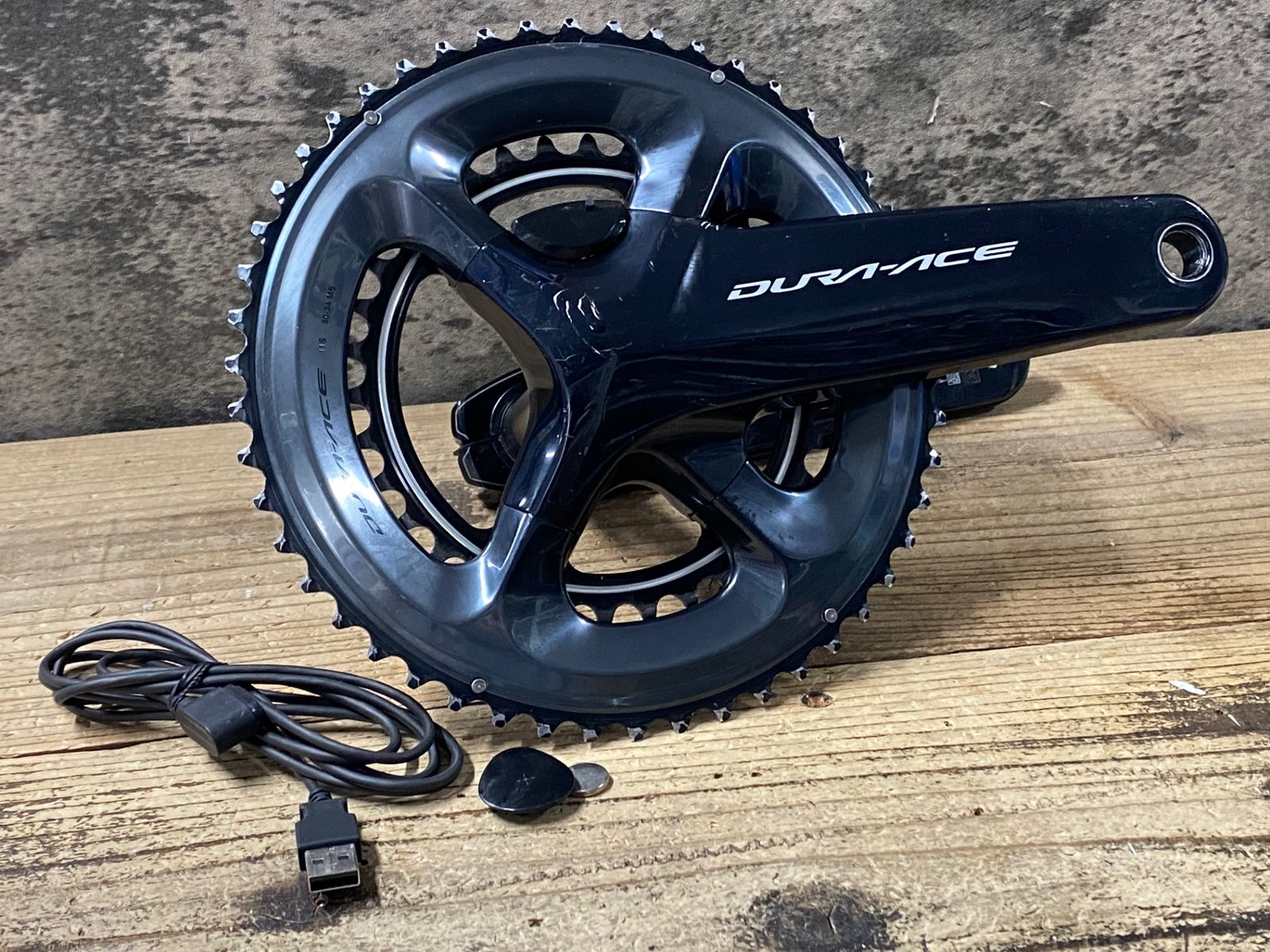 KE441 シマノ SHIMANO デュラエース DURA-ACE FC-R9100-P クランクセット パワーメーター 50/34T 170mm 接続確認済み 充電ケーブル付属