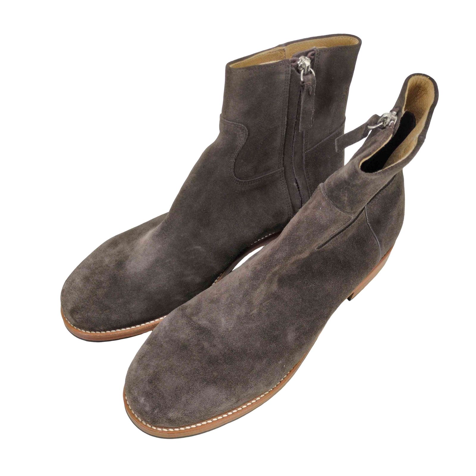BEAUTY & YOUTH UNITED ARROWS BEAUTY & YOUTH UNITED ARROWS BY SUEDE SIDE ZIP BOOTS MEN'S JPN: 27