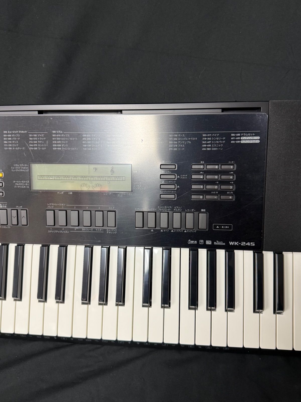 使用感小 CASIO WK-245 電子キーボード 76鍵盤 【店舗管理番号M