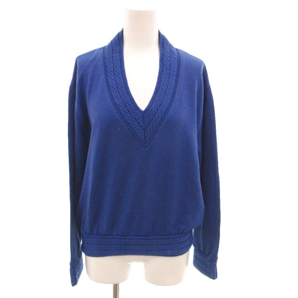 クリスチャンディオール Christian Dior ニット セーター 長袖 ウール Vネック M 青 ブルー /FF ■GY18 6,319円