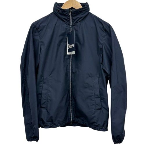 Herno ヘルノ フード付き ジップアップ ブルゾン ネイビー ジャケット 