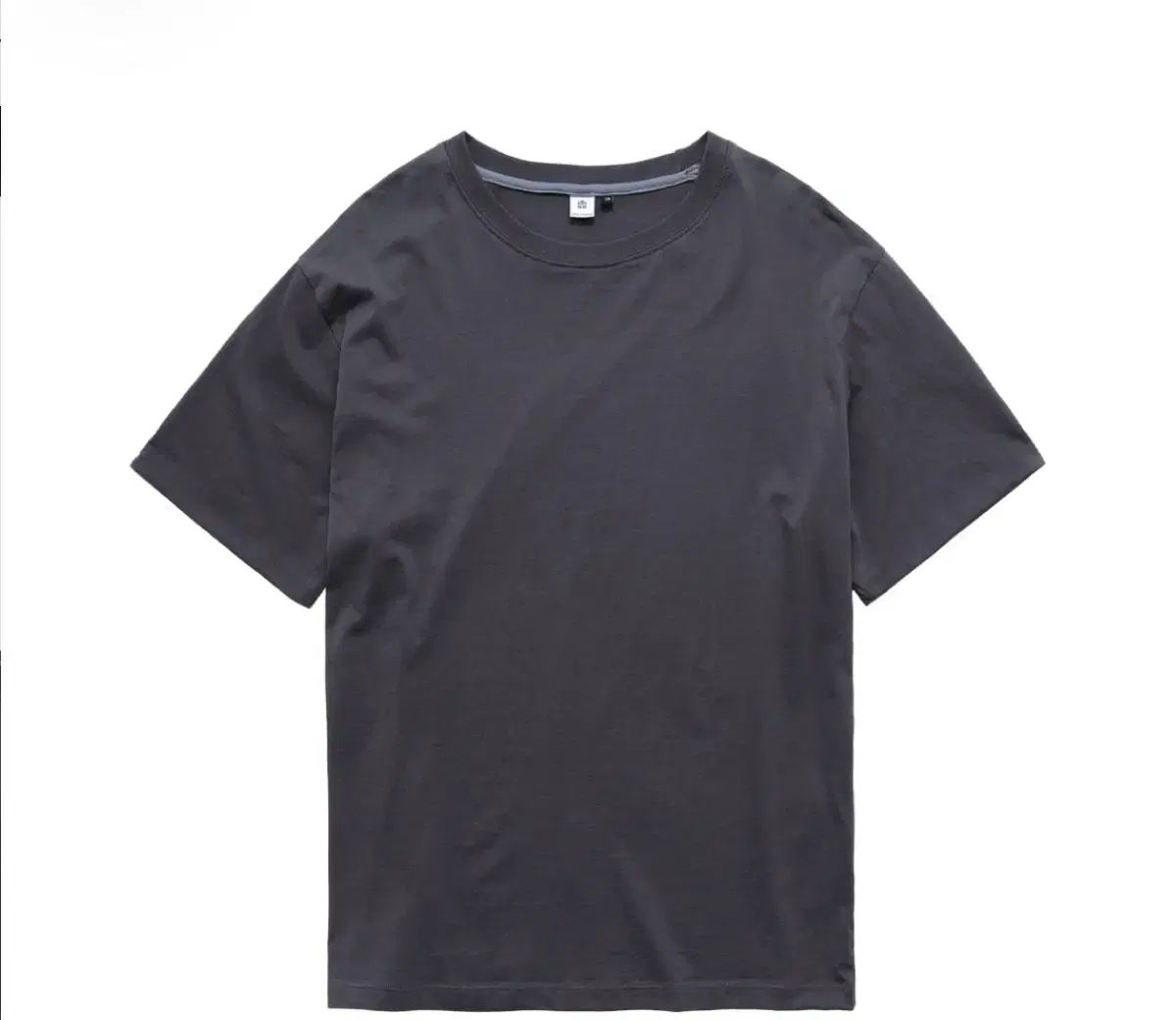 3) POLYTERU ロール 半袖 Tシャツ チャコール ブルー