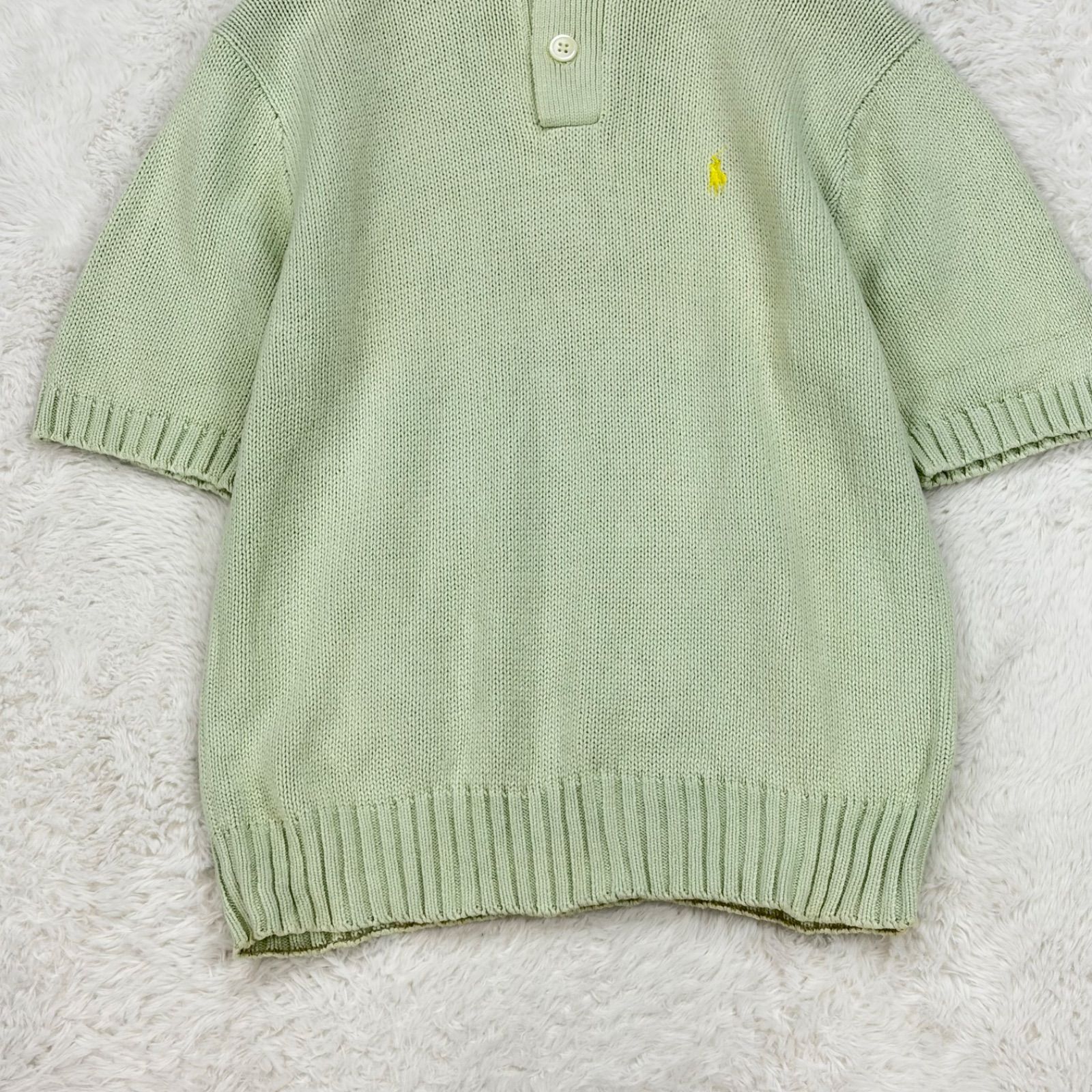 90s 00s Vintage Ralph Lauren S/S ラルフローレン 半袖 ポロニット