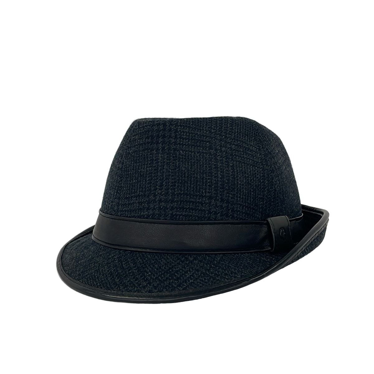 GIORGIOARMANI(ジョルジオアルマーニ) ハット 59 - ダークグレー×黒 ウール、レザー