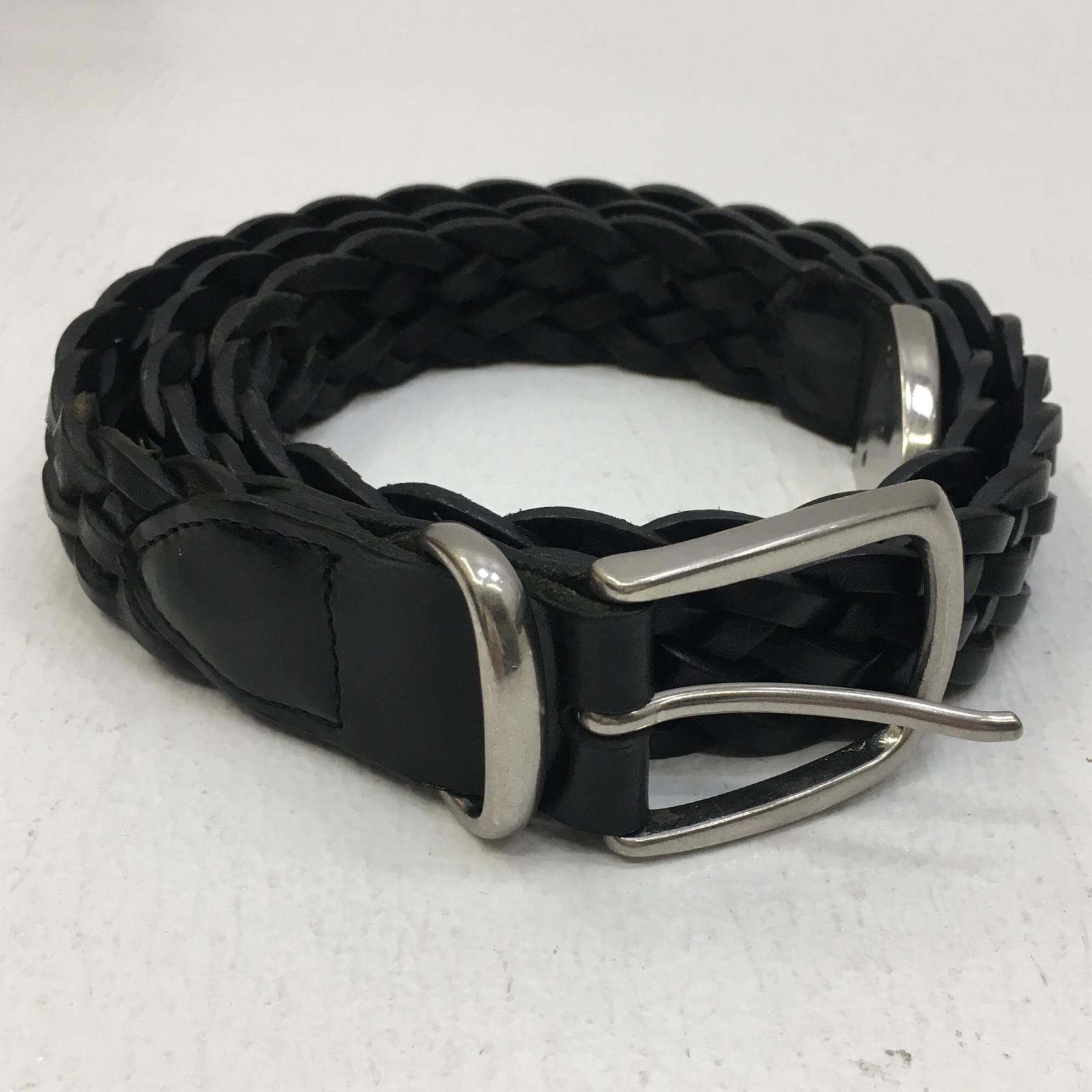 【加古川店】 中古 MINEDENIM | マインデニム ベルト Leather Mesh Belt ブラック 【134】