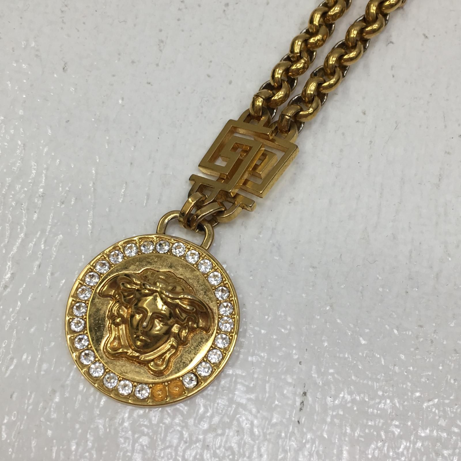 【加古川店】 中古 VERSACE | ヴェルサーチ ネックレス ラメドゥーサクリスタル DG1E009 【134】