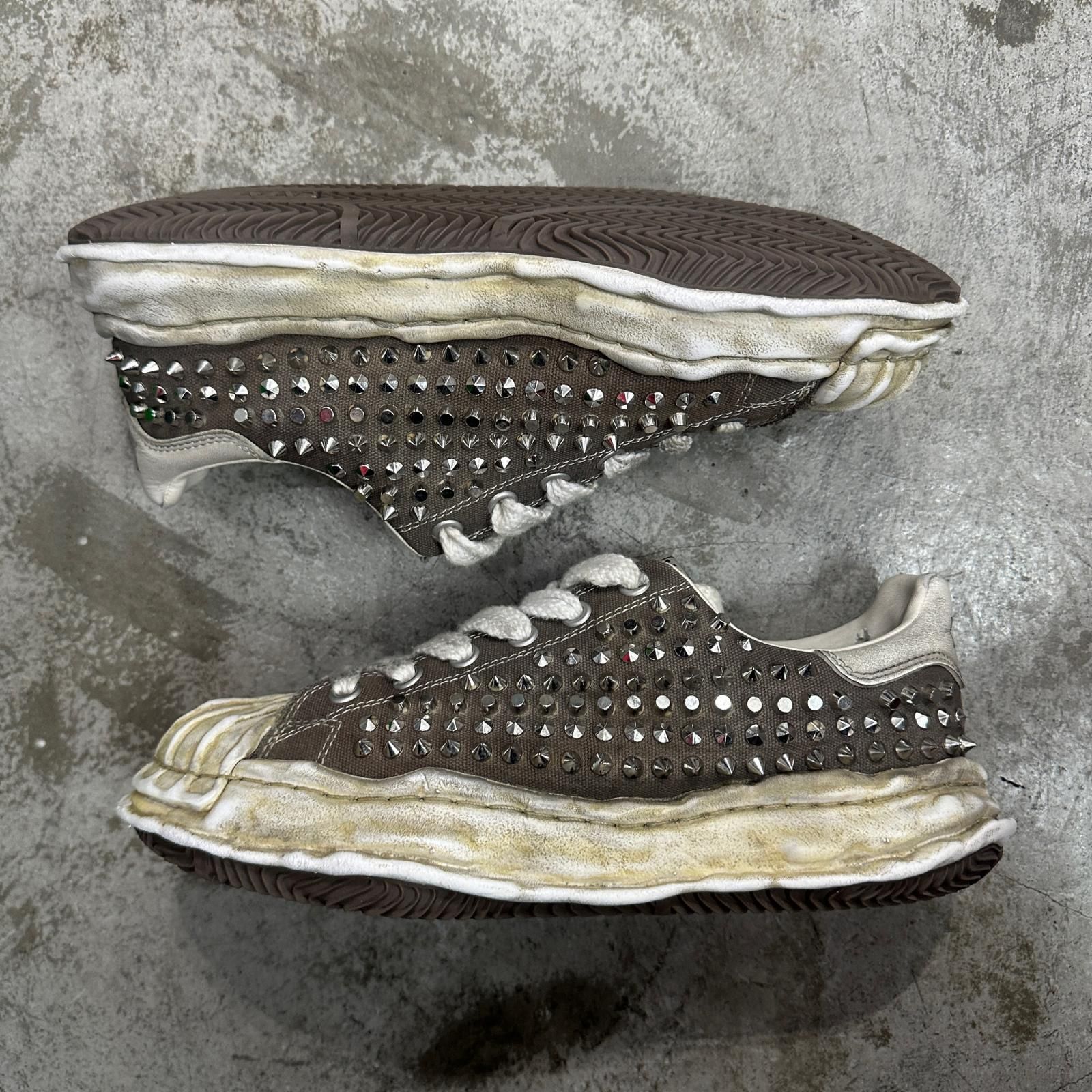 Maison MIHARA YASUHIRO BLAKEY Studded Canvas Low-top Sneaker 
