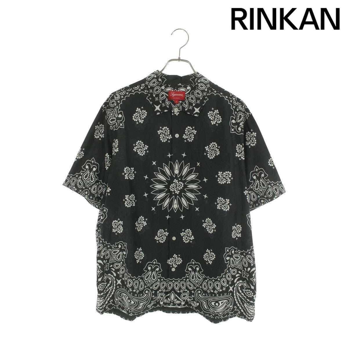 シュプリーム 21SS Bandana Silk S/S Shirt バンダナシルク半袖シャツ メンズ L