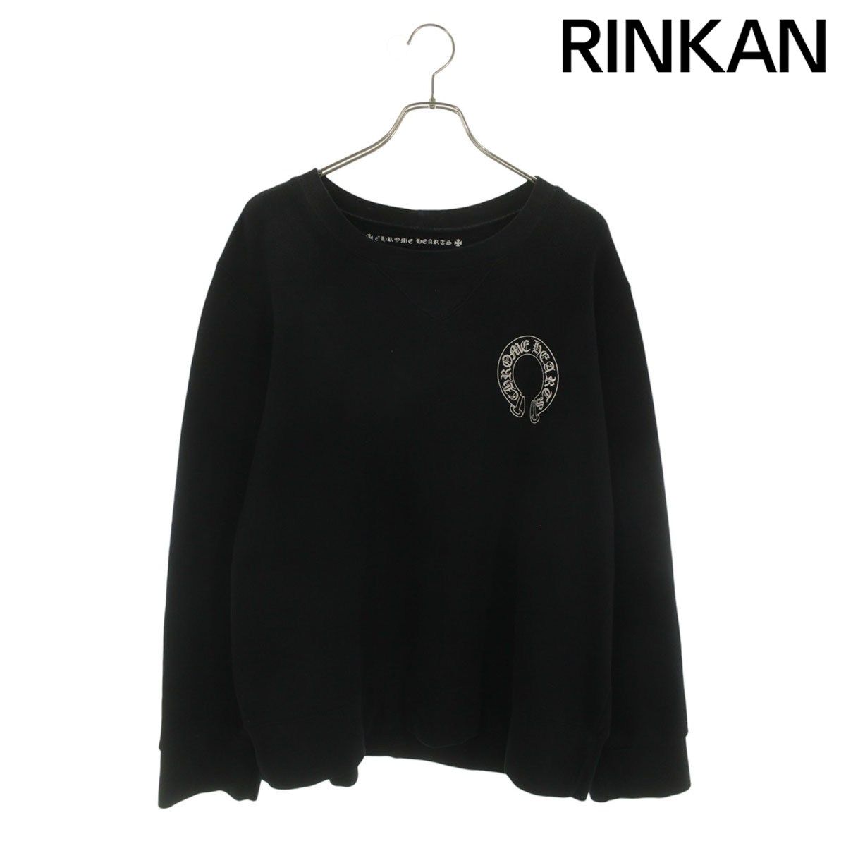 クロムハーツ SWTSHRT PLVR 袖フローラルバックアーチロゴクルーネックスウェット メンズ XL