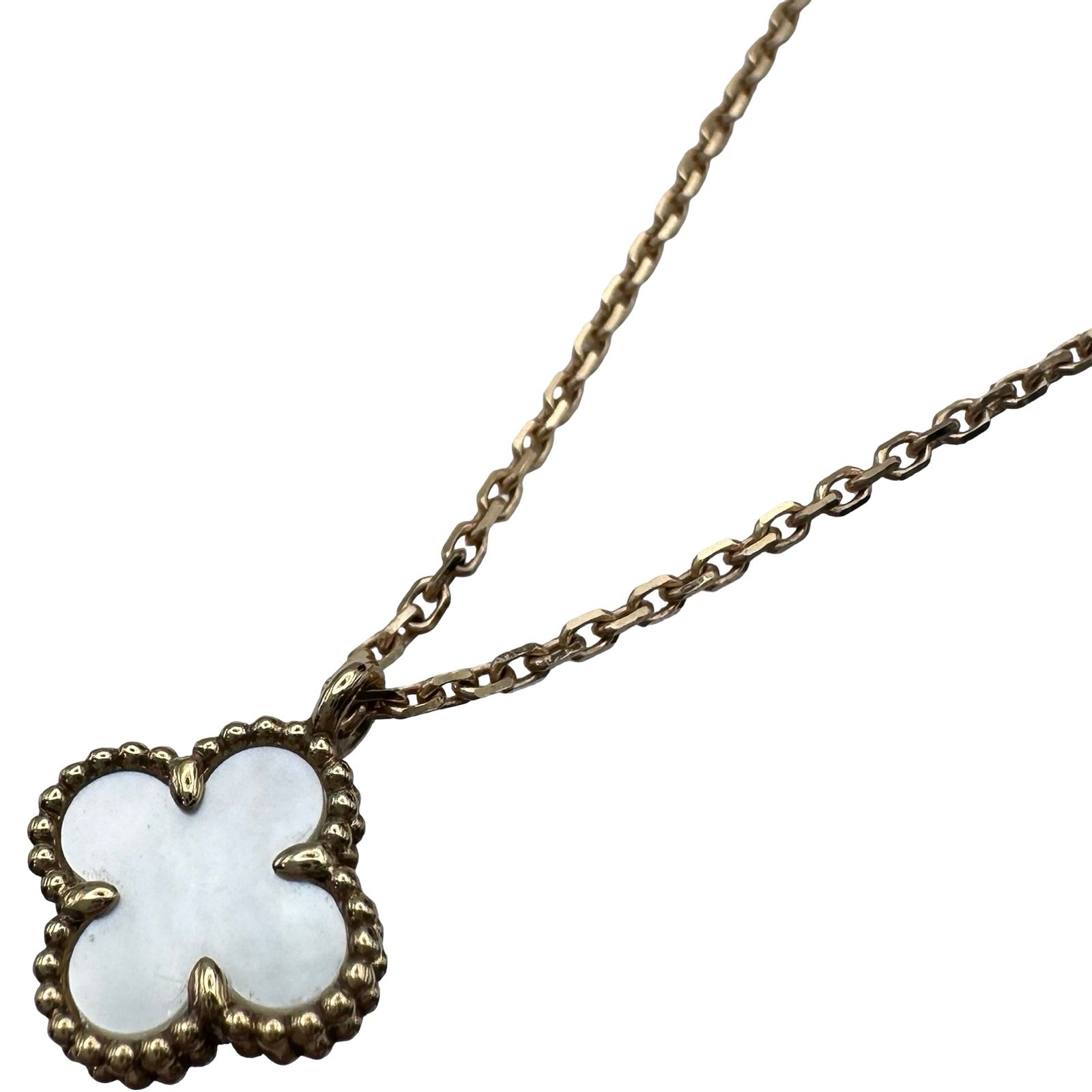 ヴァンクリーフ＆アーペル Van Cleef & Arpels スウィートアルハンブラ ネックレス ゴールド Au750 マザーオブパール ジュエリー