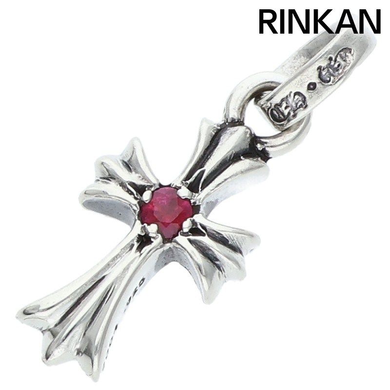 クロムハーツ CRS BBYFAT RUBY/ベイビーファット 1ルビー/チャーム/シルバーネックレストップ メンズ