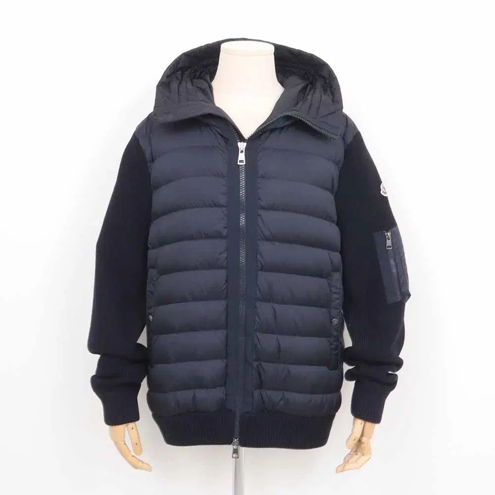 MONCLER モンクレール ニット フーディー ダウン 24FW ネイビー XXL J20919B50800 104,364円