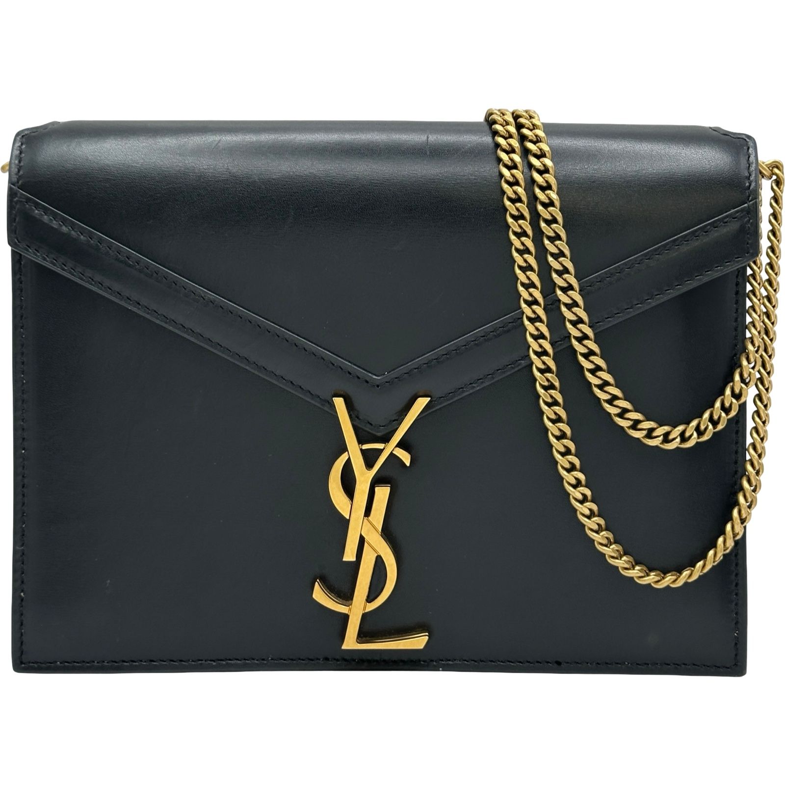 サンローラン SAINT LAURENT カサンドラ ミディアム 532750 ブラック レザー レディース ショルダーバッグ