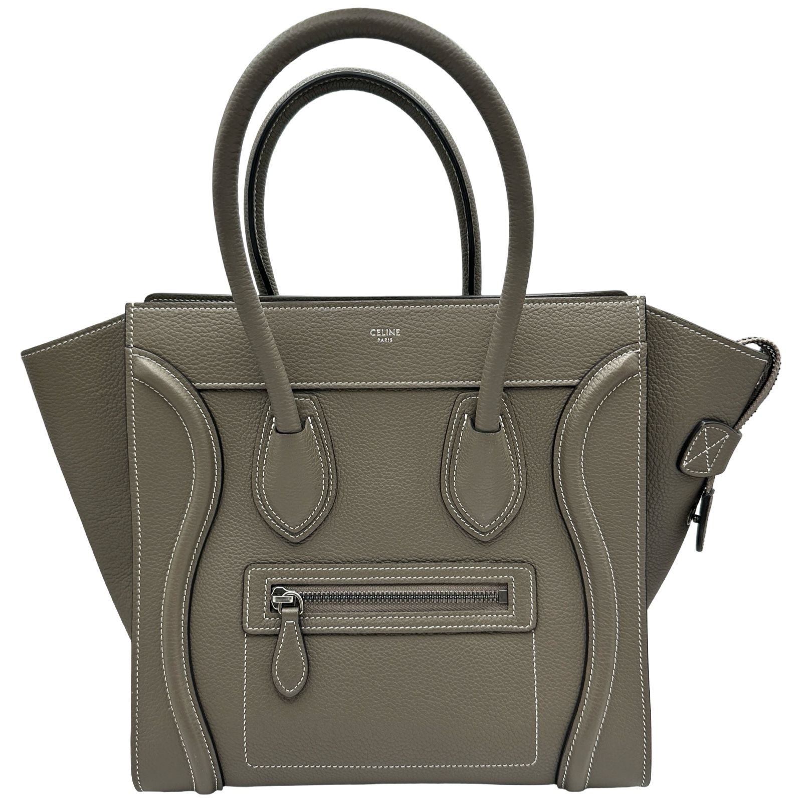 セリーヌ CELINE ラゲージマイクロショッパー 189793 ベージュ ドラムドカーフスキン レディース ハンドバッグ