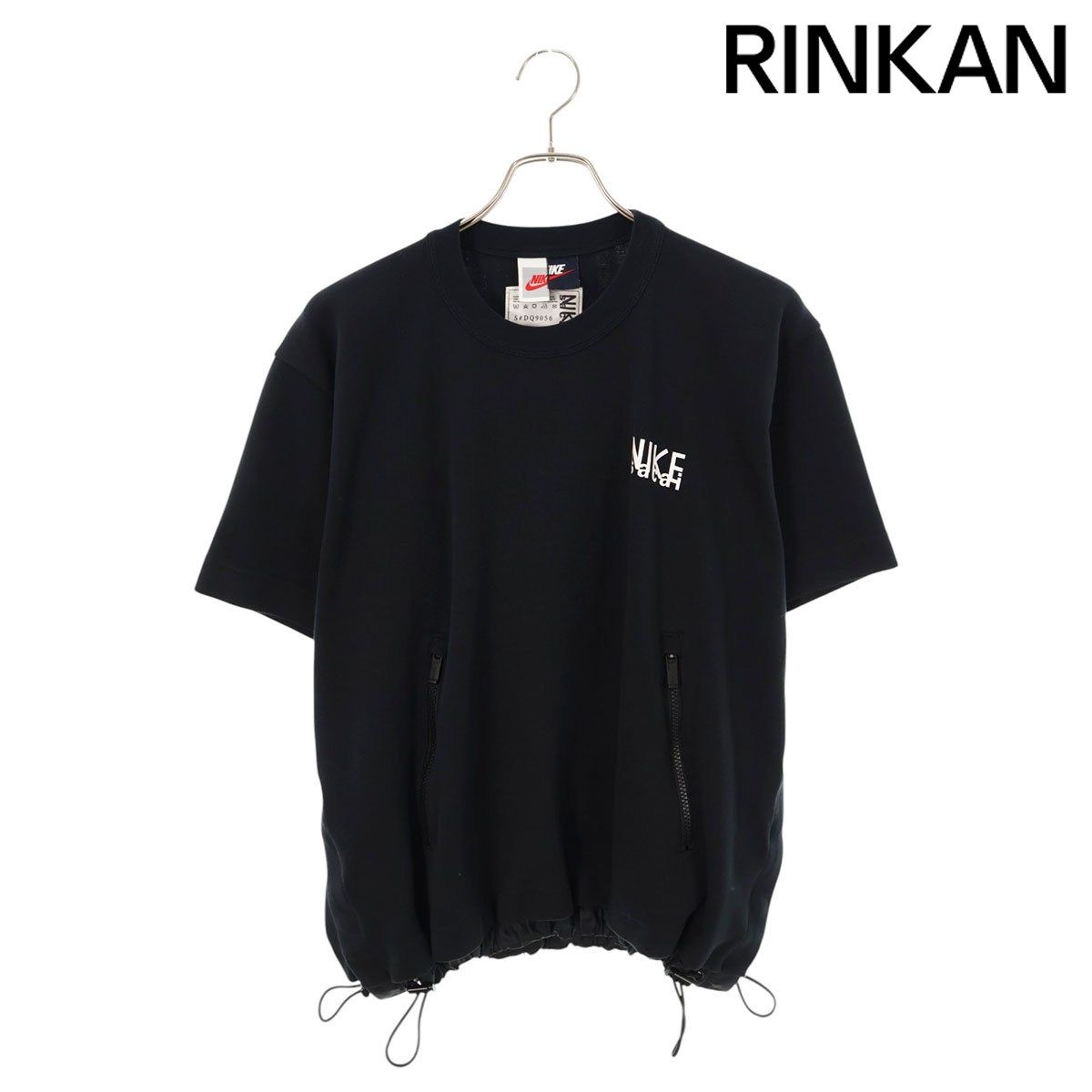 ナイキ ×サカイ Sacai Short Sleeve Top DQ9056-010 ドローコードロゴプリントTシャツ レディース L