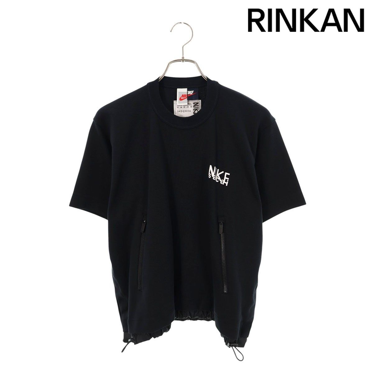 ナイキ ×サカイ Sacai Short Sleeve Top DQ9056-010 ドローコードロゴプリントTシャツ レディース S