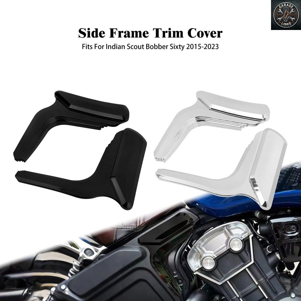 オートバイ用サイドフレームトリムカバーハウジング装飾ABSプラスチックフェアリングIndian Scout Sixty 2015-2023 Bobber Sixty 18-23用