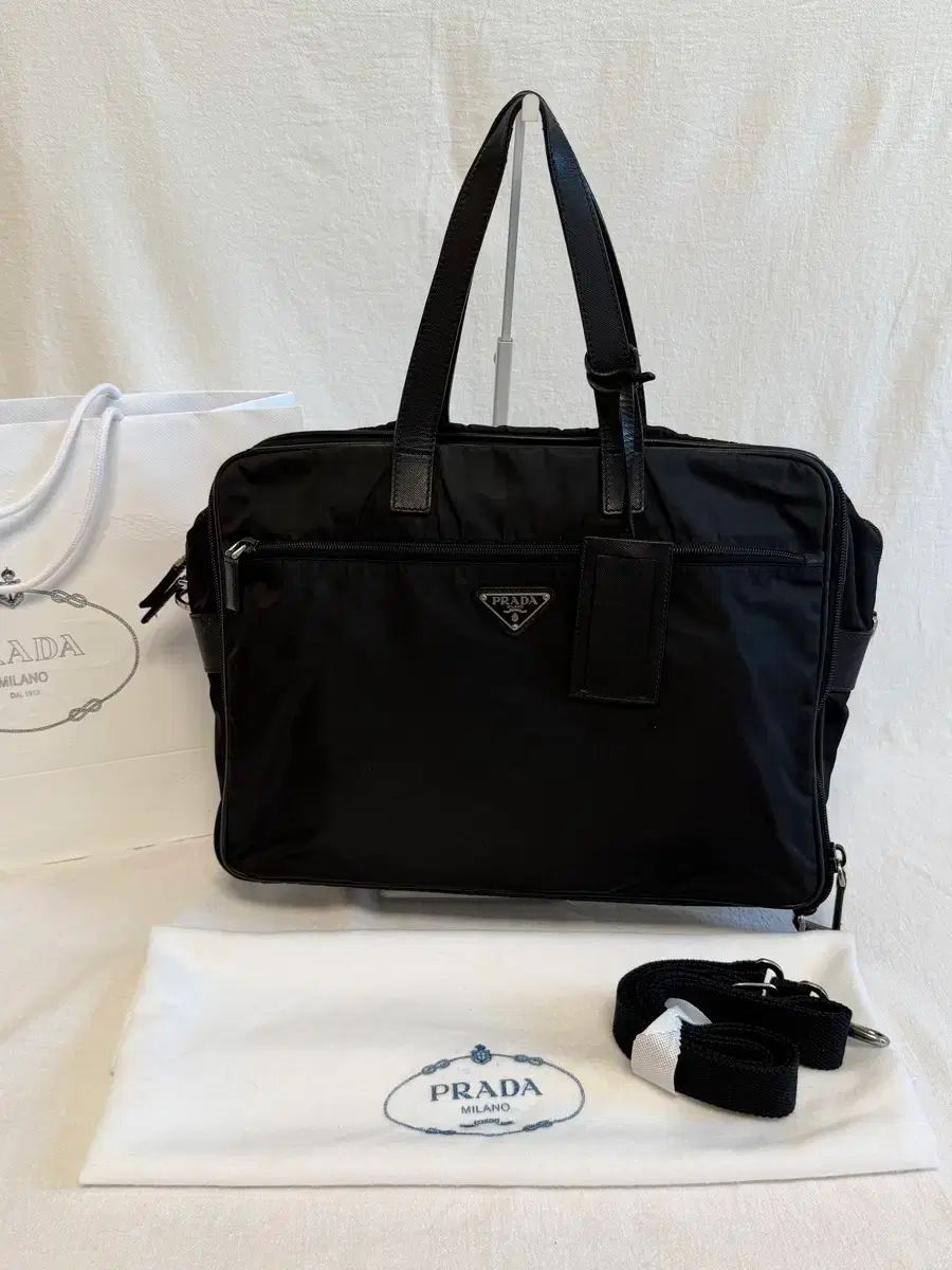 正規品 PRADA プラダ ポコノ ナイロン クロス パソコンケース トートバッグ クロスバック