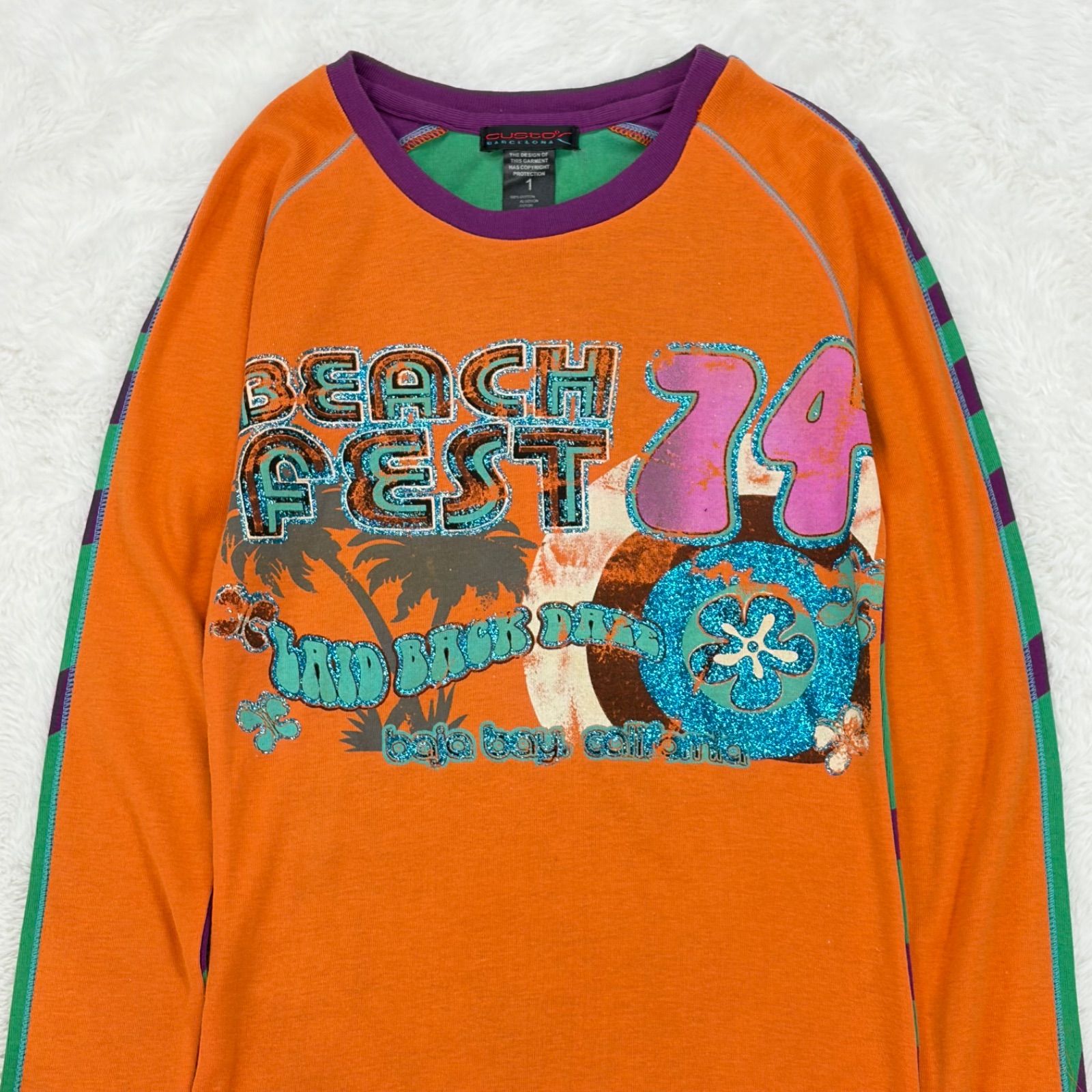 新品 未使用 Custo Barcelona クストバルセロナ 長袖 Tシャツ 