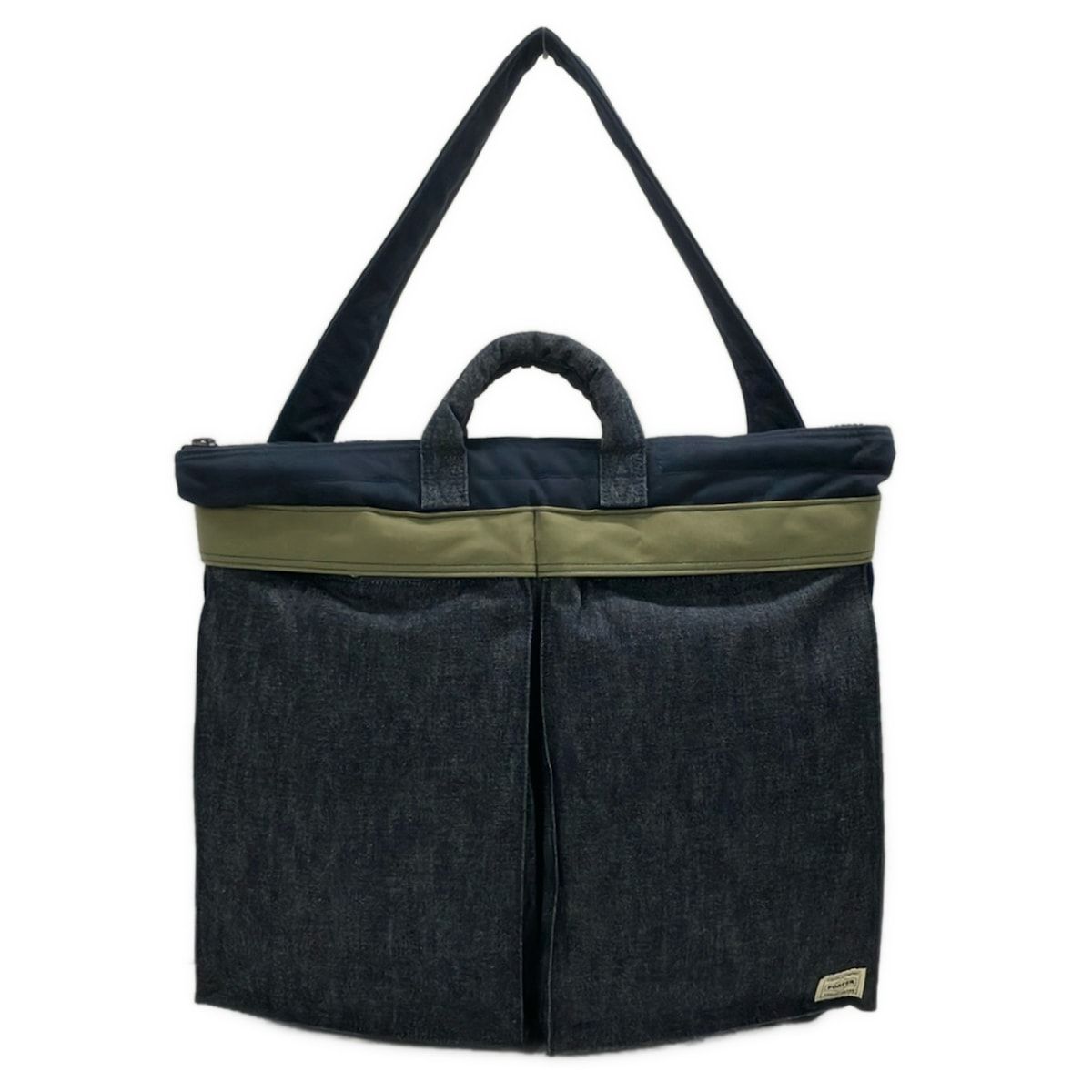 PORTER/吉田(ポーター) ショルダーバッグ タンカー ダークネイビー×カーキ mac