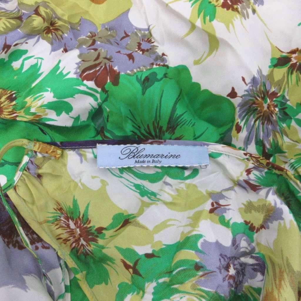 Blumarine ブルマリン ワンピース 40 茶系 絹 ブルマリン Blumarine キャミソールワンピース キャミワンピ ミモレ