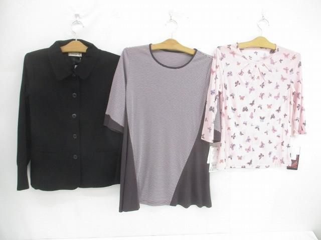 未使用 タグ付き オルベーラ 東京白ゆり會 シボ感ジャケット カットソー チュニック 3点 M 日本製 レディース