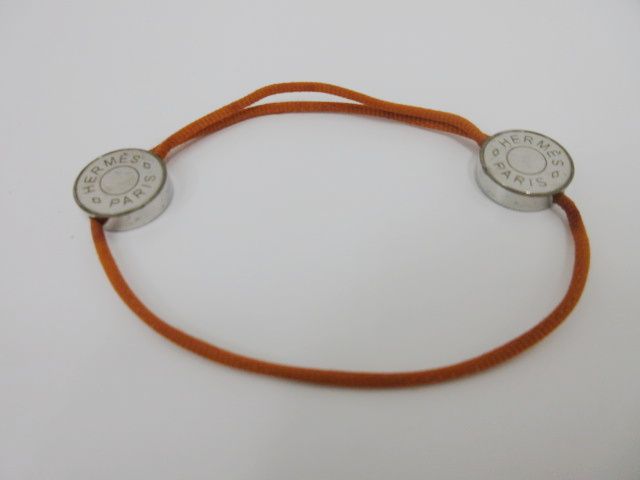 エルメス HERMES セリエ コードブレスレット オレンジ シルバー系 アクセサリー ☆AA★