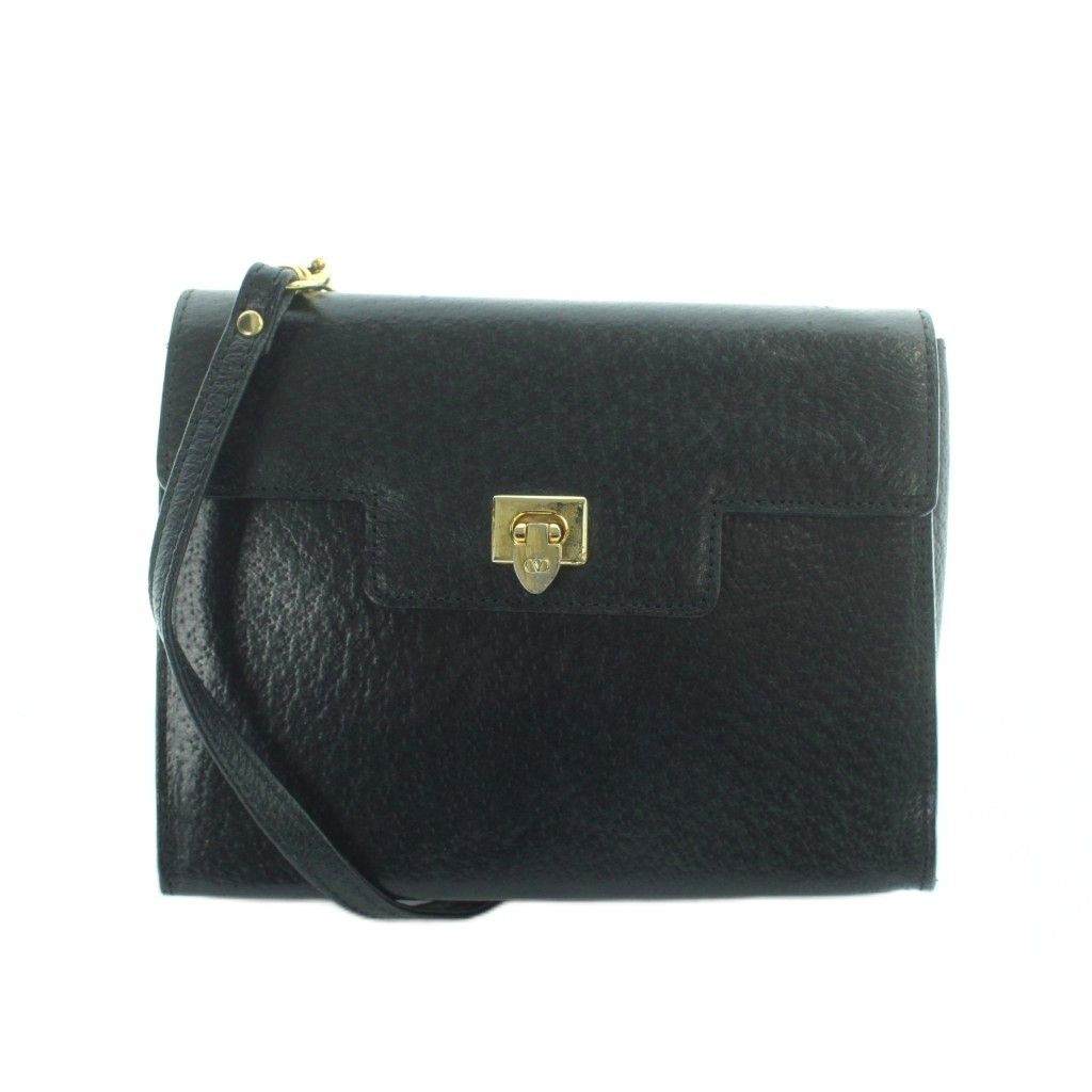 ヴァレンティノ ガラヴァーニ VALENTINO GARAVANI ショルダーバッグ 斜めがけ レザー ロゴ ゴールド金具 黒 ブラック ■GY18 /MQ