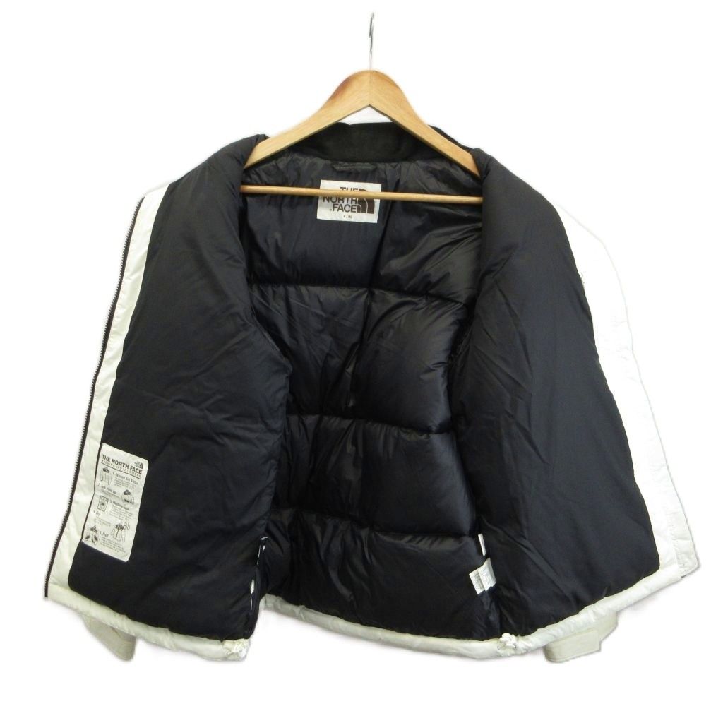 ザノースフェイス ホワイトレーベル THE NORTH FACE WHITE LABEL ECO UTILITY DOWN JACKET アウター ナイロン ハイネック ジップアップ ロゴ 刺繍 S 白 赤 黒 NJ1DM54K