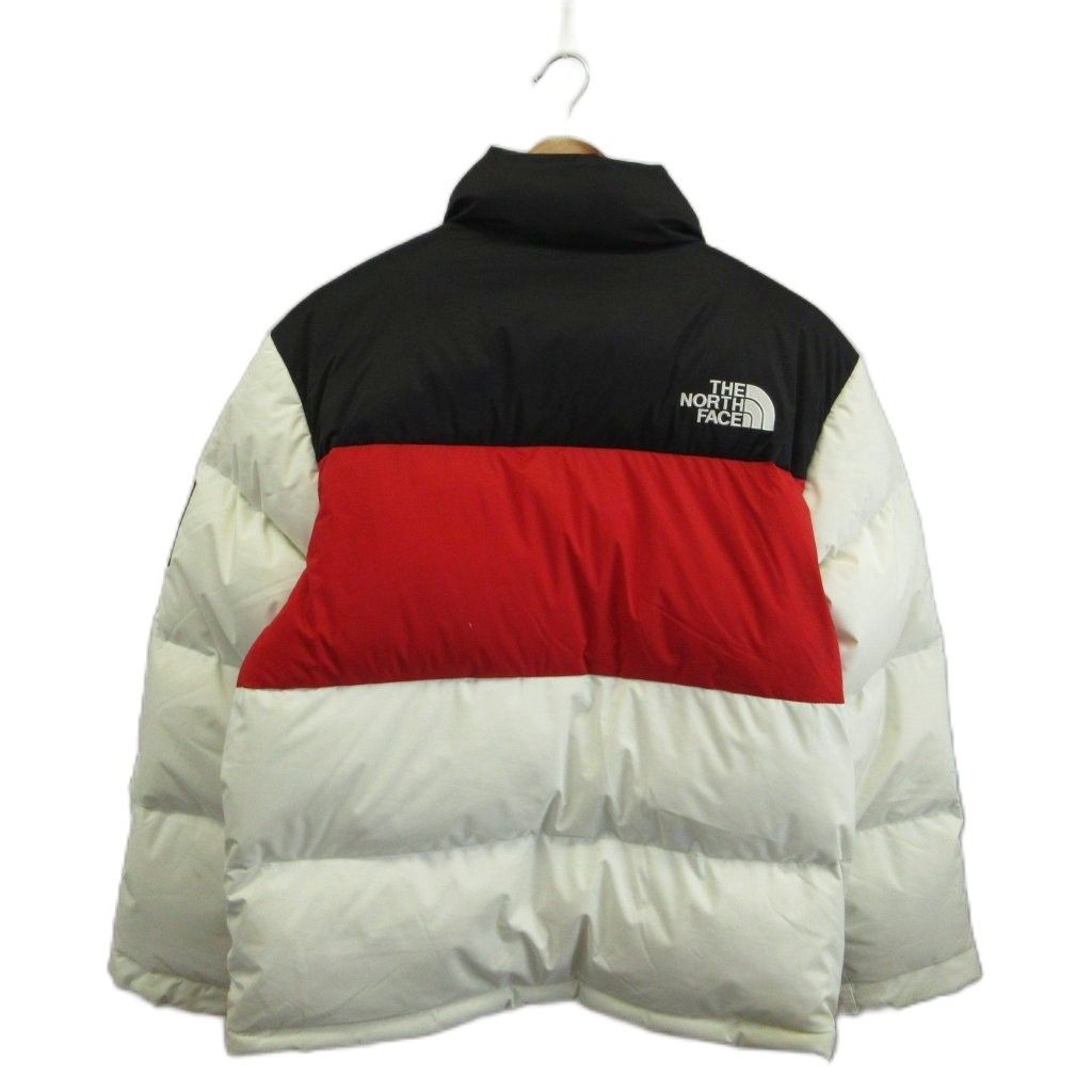 ザノースフェイス ホワイトレーベル THE NORTH FACE WHITE LABEL ECO UTILITY DOWN JACKET アウター ナイロン ハイネック ジップアップ ロゴ 刺繍 S 白 赤 黒 NJ1DM54K