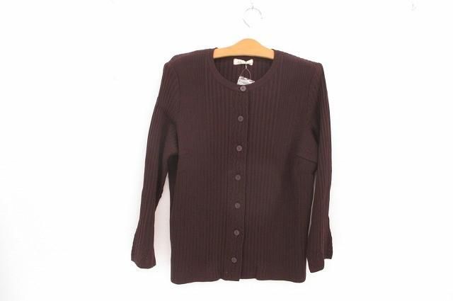未使用 タグ付き オルベーラ 東京白ゆり會 カーディガン LL 茶 ブラウン 肩パッド入り 日本製 レディース